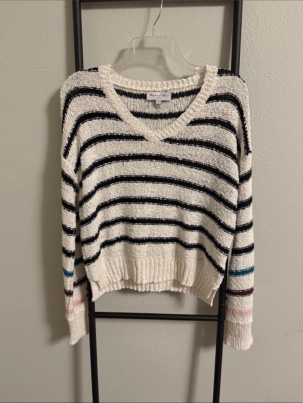 Michael Stars 100% Cotton Stripe Sweater Size Medium